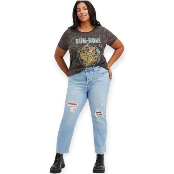 2X 18W 20W Torrid Grey Scooby Doo Shaggy Tee Minwral Wash Jersey Knit Shaggy - Picture 1 of 9